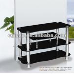 Tempered Glass and Chrome legs TV Stand