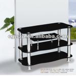 Tempered Glass and Chrome legs TV Stand-CG-CT12