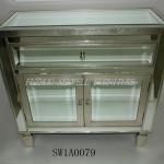 2011 new in wood cabinet with crystal glass for home furniture