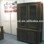 Solid oak glass cabinet, grey color for the 2012 Christmas Promotion