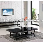 2013 new elegant black TV stand is used tempered glass and chrome for the living house furniture