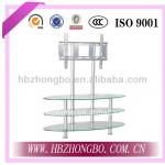 three-layer Elliptic Tempered Glass TV Stand R7233-1