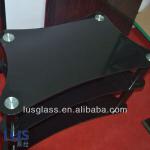 triangle tempered glass tv stand manufacturers-LUSFR-010A