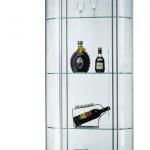 Curio glass display wine cabinet