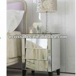 antique mirrored furniture,glass bedside table,venetian side nightstand-MF06B