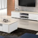 elegant TV cabinet with simple design and special color - chocolate or glossy white