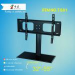 Black glass cheap tv stand for 32-55inch tv made in china-TS01