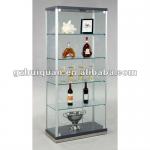 elegant tall tempered glass cabinet designs for living room