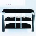 Modern Outdoor Stainless Steel Tempered Glass Led TV Stand XS4242
