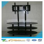 Supply high quaity adjustable tempered glass led/lcd tv stand
