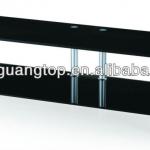modern contemporary glass top with alluminium legs TV stand
