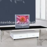 CT8008 clear tempered glass tv stand