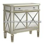 modern style handmade china mirrored chest of 3 drawers, mirrored nightstand, mirrored furniture manufacturer--mabel-AM011