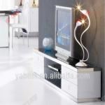 Latest living room furniture glass tv stand design