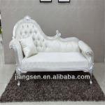 White noblest fabric french chaise lounge