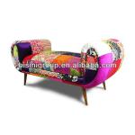 Colourful Patchwork Chaise Lounge in Spanish Style for Studio (BF11-1021e)-BF11-1021e