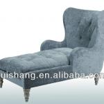 French style fabric chaise lounge