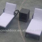 rattan chaise lounge bed