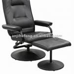 PVC steel tube swivel recliner chair with ottoman