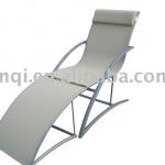aluminum tube chair with a footrest