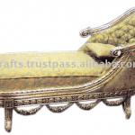 Silver chaise lounge