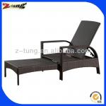 aluminum PE rattan wicker foldable chaise lounge ZT-4011L