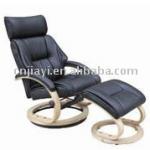 PU leather wooden and metal Recliner chair