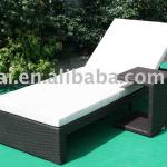 Outdoor furniture Rattan sunbed chaise lounge-JC-L002