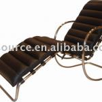 sepcial design Chaise lounge in black leather