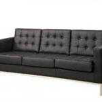Black Sofa, FLOR-3, upholstered