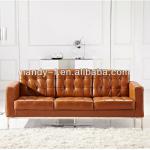 Popular Design Leather Sofa with Metal Legs(A666)