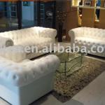 Modern chesterfield style leather Sofa set (GKS901)