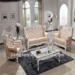 Popular Wooden Living Room Leather Sofa Sets-JSLS380