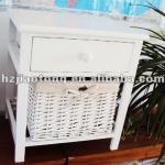New style living room wooden cabinet with willow basket-JTXD-001W