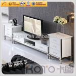 wooden lcd tv stand design stainless steel leg tv stands-B205