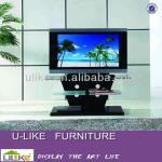 modern tempered glass MDF frame tv stand tv unit