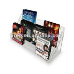 Clear Four Tier Acrylic CD DVD Rack