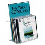 China supplier hot selling transparent acrylic cd holder rack display stand
