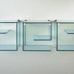 GLASS WALL SHELVES CD SHELVES