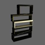 Fashion Black Wood CD Rack Home Appliance