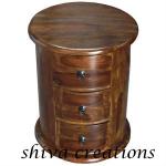 Sheesham wood drum chest