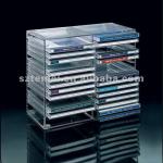 clear acrylic CD holder for 30 CDs