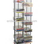 100 CD Tower Rack Gunmetal Shelving