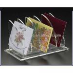 5 Compartment Acrylic CD Letter Rack Holder 7121312205