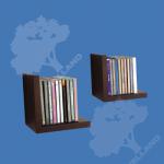 wooden shelf, wooden cd rack, wooden display racks