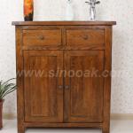 Rustic Solid Oak Shoe Cabinet