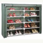 Usefule diy shoe rack covered by fabric