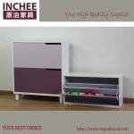 mdf high gloss shoes cabinet with drawers