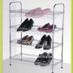 HKJ-C050F 4-Tier Metal Chrome Shoe Rack