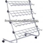 Adjustable folding 5 tier stable metal shoe rack